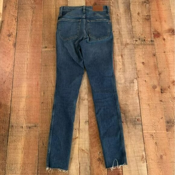 madewell womens size 23 button fly cropped raw hem mom denim skinny jeans - Picture 8 of 12
